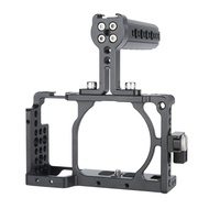 Camera Cage Kit for Sony A6400/ A6100/ A6300/ A6000, with Cheese Top Handle Cable Lock Clamp