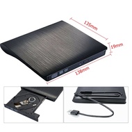 Monqiqi ไดรฟ์ดีวีดี DVD-ROM แบบพกพา Portable External น้ำหนักเบา รองรับ USB2.0 ดีวีดีรอมไดรฟ์ ไม่ต้อ