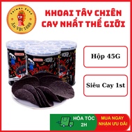 World's Hottest Black Pepper Potato Chips - Ghost Pepper Potatoes - Box of 45g - Snack 1688