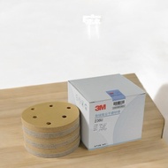 Kertas Pasir Lekat/Velcro Type 3M 5" 125mm 6 Hole Dry Sandpaper Velcro Gold Sanding 236U