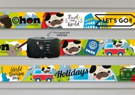 TSA海關密碼鎖行李帶巴哥犬圖案