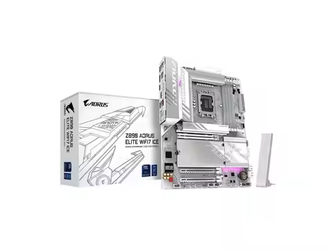GIGABYTE Z890 AORUS ELITE WIFI7 ICE Ultra Core (Series 2) LGA 1851, ATX, DDR5, 4x M.2, PCIe 5.0, Thu
