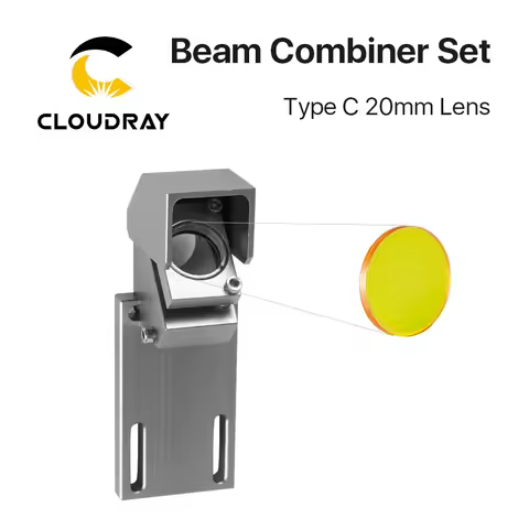 Cloudray New Arrival Beam Combiner Set 20mm ZnSe Laser Beam Combiner + Mount + Laser Pointer for CO2