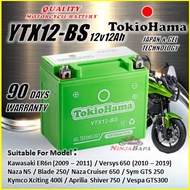 YTX12 / YTX12-BS FOR ER6N (2009-2011) / ZX750 / ZX BLADE 650 / VERSYS 650 SHIVER / R6 / SYM EVO TOKIOHAMA GEL BATTERY