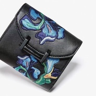 [REDAY STOCK] CNK Van Gogh Series 10770206 Flower Art Embroidery Short Card Holder Women's Wallet Tr