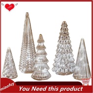 [OnLive] 5PCS Illuminated Mercury Glass Trees Mercury Glass Christmas Trees with Led for Xmas Decor 