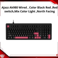 Ajazz Ak980 Wired Keyboard North Facing Red Switch Mix Color Light Black Red