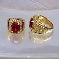 Cincin Pria Batu Akik Merah Siam Top Quality Perak Bangkok (12)