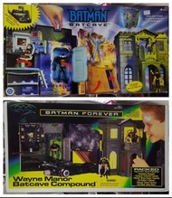 BATMAN 蝙蝠俠 MATTEL BATCAVE PLAYSET / KENNER WAYNE MANOR BATCAVE COMPOUND PLAYSET