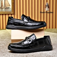 Hush Puppies รองเท้าผู้ชาย รุ่น Paolo HP 8HDFB9025N - สีดำ รองเท้าหนังแท้ รองเท้าทางการ รองเท้าแบบสวม Men's Formal Shoes Slip-Ons