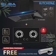 [FREE Shipping] Elba 8442 Cooker Hood/Hob Set+Glass Stove Hob Combo [Free Ducting]-M8442G-BK