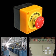 [lzdjlmy2ua] Emergency Stop Switch Push Button with Box Replace Parts Plastic Shell Easily Install 7