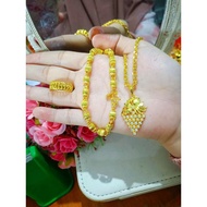 24k gold plated metal coin jewelry set