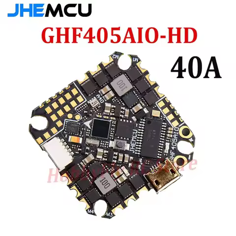 JHEMCU GHF405AIO-HD Betaflight F405 OSD Flight Controller With 40A ESC PWM Dshot600 2-6S for Toothpi