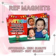 Ref Magnet Souvenir, Cocomelon Theme Ref Magnet, ref magnet souvenir for birthday and christening