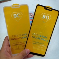 Tempered Glass 9D for oppo A3s Black and White