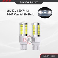 CS 1pc x LED 12V T20 7443 7440 1891 Bulb Brake light Double Mode ready stock White