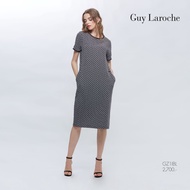 ชุดเดรส Guy Laroche Dress เดรสแขนสั้นทรงหลวมเนื้อผ้า Jersey Jackquard (GZ1IBL)