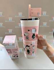 STANLEY星巴克與史努比合作款可愛動漫卡通大容量不鏽鋼隨行吸9 禮物 水杯 水壺 保溫杯