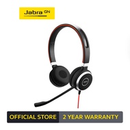 Jabra Evolve 40 MS Stereo หูฟังประชุมออนไลน์ USB Headset for Conference Calls  หูฟังทำงาน หูฟังมีไมค์ - Black
