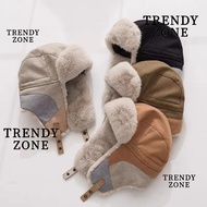 TRENDYZONE Russian Bomber Cap, Warm Earflap Design Ski Hat, Vintage Russian Style Waterproof Windpro