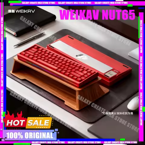 WEIKAV NUT65 Mechanical Keyboard Kits 68% Layout Tri-Mode Aluminium Alloy Wireless Custom Gaming Key