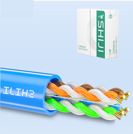 #N/A - 【2條裝】十極超五類純銅 網線工程cat5e無氧銅非遮罩家裝網路線（十極-超五類-工程專用線-藍色 5米）#Q901028528