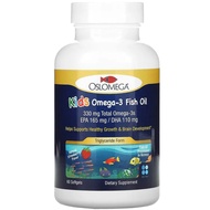美國Oslomega 兒童歐米伽-3 魚油 天然草莓味 60粒魚明膠軟凝膠