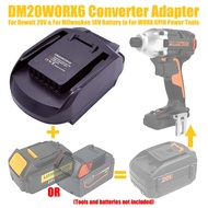 Battery Adapter DM20WORX6 for Dewalt 20V for Milwaukee 18V Battery To for Worx 20V 6PIN Power Tool