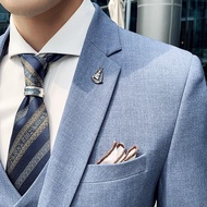 Suit Suit Men's Three-Piece Suit Slim-fit Professional Work Formal Wear Groomsmen Group Groom Weddin