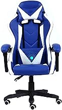 Office Chair Swivel Chair Gaming Chair,Elevating Rotary Armchair Reclining Computer Chair Ergonomics Office Chair,Black Blue (Blue White) lofty ambition