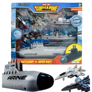 SUPER ARMY SUBMARINE ของเล่นโมเดลเรือดำน้ำ เครื่องบินรบเล่นมือ เซตเครื่องบิน+เรือดำน้ำ