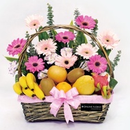 get well fruit basket/fruit gift hamper/fruit hamper/fruit basket with flowers