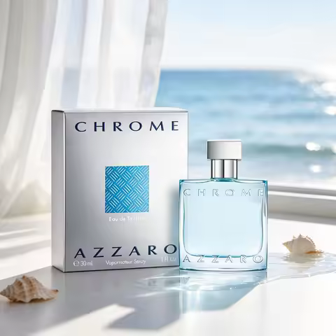 Azzaro Chrome Eau de Toilette for Men (3.4 oz / 100 ml) — a fresh, clean fragrance featuring citrus,