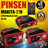 PINSEN 21V 3C 5/10/15 Cell 21700 Battery Lithium Capacity For Makita JIAPU Tanzu