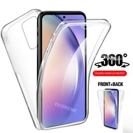 Samsung A54 5G A34 2023 Casing 360° Double-Sided ShockProof Protection Cover For Samsung Galaxy A54 A34 54A 34A A 54 34 A14 L Clear PC+TPU Full Phone Case Back Cover