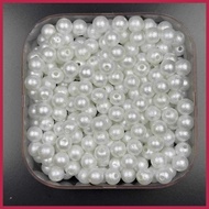 100}qa;Pcs%SL+Matte~gP*hH+c+Round~Qu*Beads~Iz*6mm~xq*White Pearl Faux bead Charm Accessories
