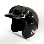Helm Retro Klasik Pet Kacamata SNI  Helm Bogo polos Helem Pria Wanita hem remaja Hitam Gloxy