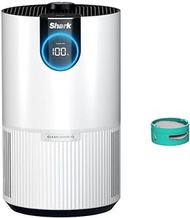 Shark HP132 Clean Sense Air Purifier with Odor Neutralizer Technology, HEPA Filter, 500 sq. ft., Small Room, Bedroom, Office, Captures 99.98% of Particles, Dust, Smoke &amp; Allergens, Portable, White
