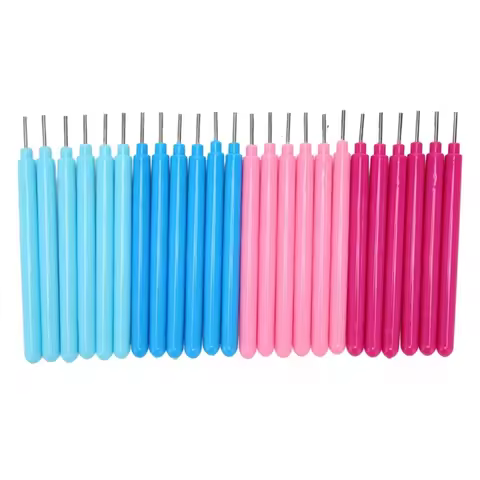 24pcs Paper Quilling Tools 4 Colors Comfortable Grip Practical Rolling Quilling Needle Pen For DIY A