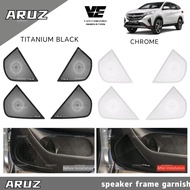 Vemart perodua aruz car speaker audio frame garnish stainless steel