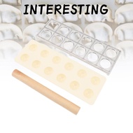 INTERESTING Ravioli Cutter, Aluminum Alloy 12 Cavity Ravioli Press Maker, Consistent Shape Solid Woo