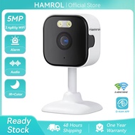 Hamrol 5X Zoom Human Detection 5MP Wi-Fi Mini Cube CCTV Camera