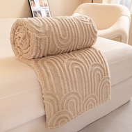 Soft Taffeta Blanket Plain Roman Column Jacquard Fleece Blanket Office Nap Quilt Comforter Kain Seli