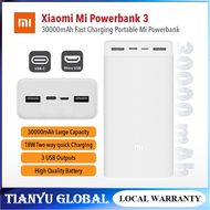【SG READY STOCK】XIAOMI MI PowerBank 3 Quick Charge 30000mAh - PB3018ZM 18W Max Two-way Quick Charger Type-C Mi Power Bank 3 30000mAh
