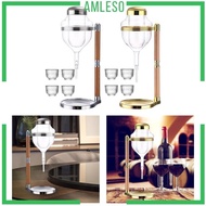 [Amleso] Glasses Sake Set Chilling Clear with Sake Cups Dispenser for Cold sake