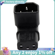 IEC Male C14 to Up Right Angled 90 Degree IEC Female C13 Power Extension Adapter