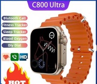 C800 Ultra Smartwatch 1.99 Inch Wireless Charging Black/Orange/Gray