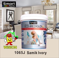 1065J SAMIK IVORY  1L / 5L /  Smart Paints Odour Less  ECO-MEDIGLO / INTERIOR PAINT /   Cat Rumah Da