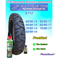 SAPPHIRE TIRE Size 14 &amp; 17 WITH Sealant &amp; pito